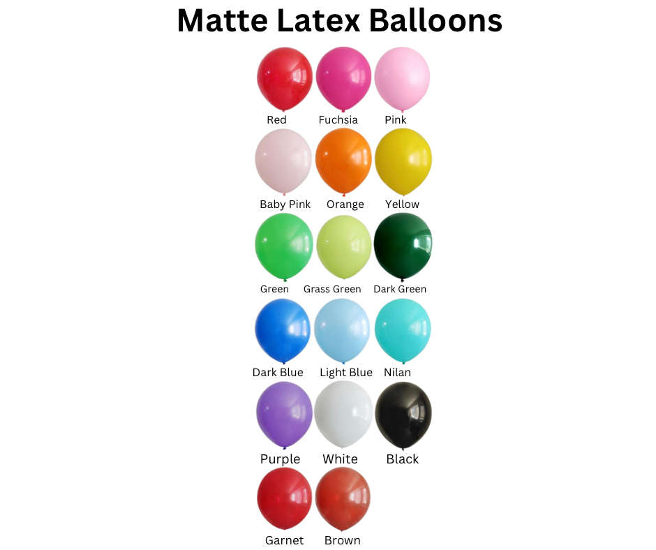 Matte Balloons 5’’